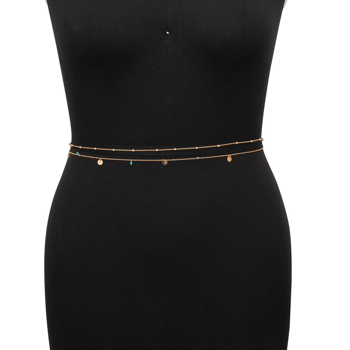 Sexy Turquoise Sequin Pendant Waist Chain – European & American Style Body Jewelry