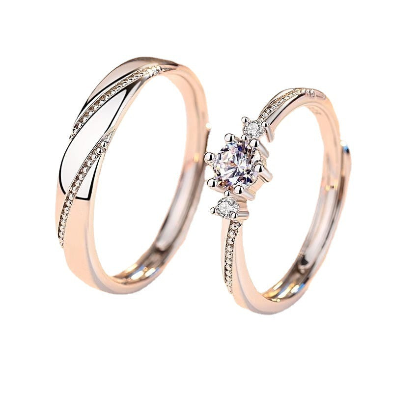 Sterling Silver Couple Rings – Matching Wedding Bands for Her & Him
