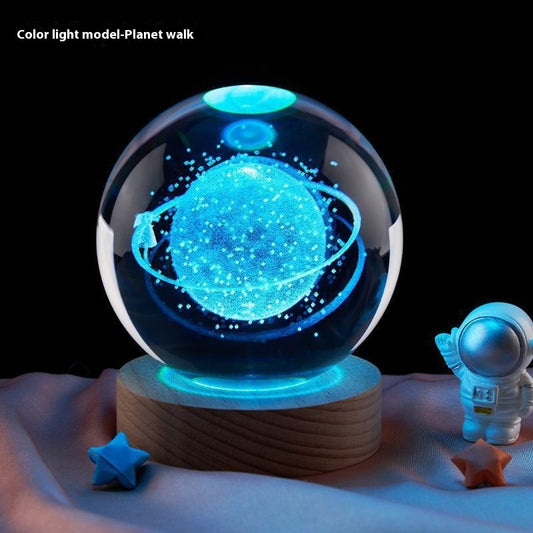 Creative Crystal Ball Night Lamp – Bedside & Home Decoration