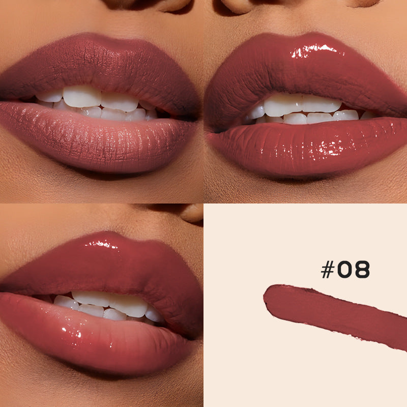 2-in-1 Matte Lip Liner and Transparent Moisturizing Lip Gloss Duo