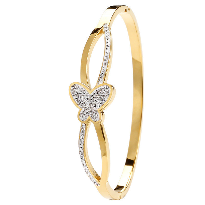 Women's 3D Butterfly Bracelet – Elegant Stainless Steel Chain Bracelet for Girls & Women  Minimalist Butterfly Jewelry