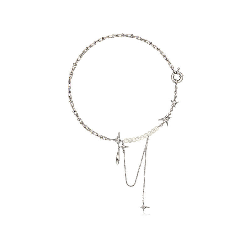 Star Awn Diamond Pendant Necklace – Dainty Water Drop Design
