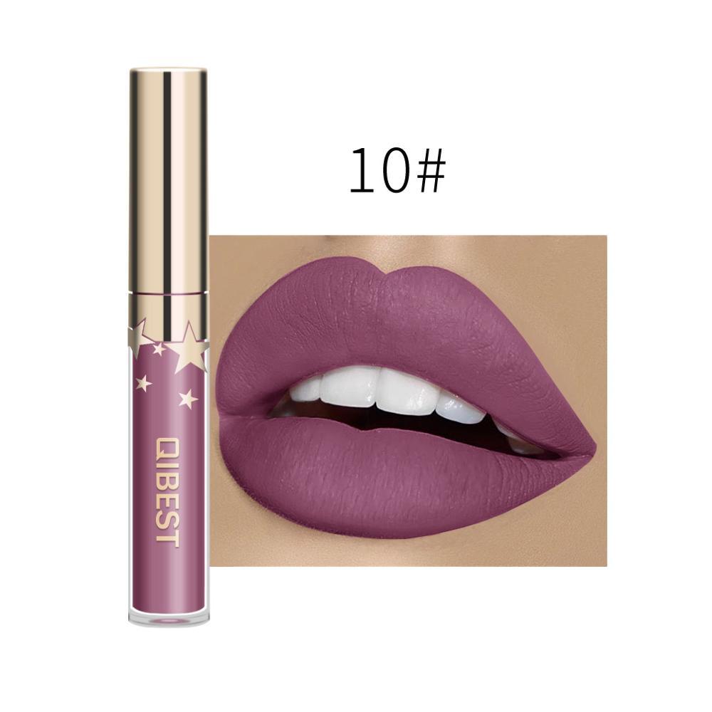 QIBEST Matte Non-Stick Lip Gloss – Long-Lasting & Waterproof