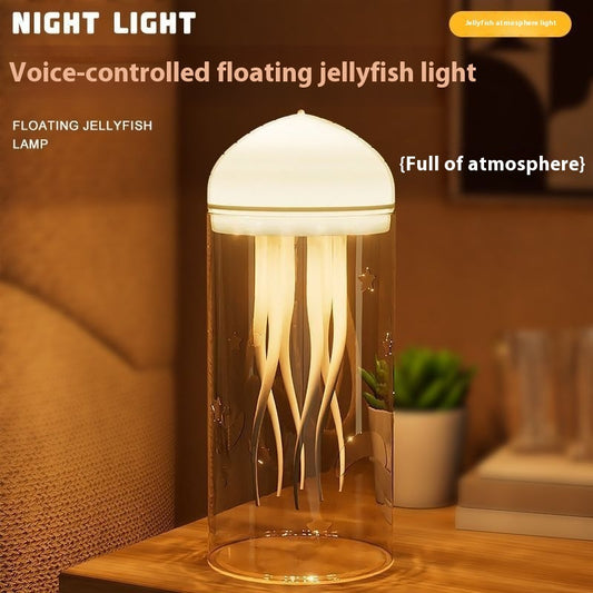 3D Floating Jellyfish Night Lamp – Creative DIY Luminous Ambience Light for Bedroom & Desk