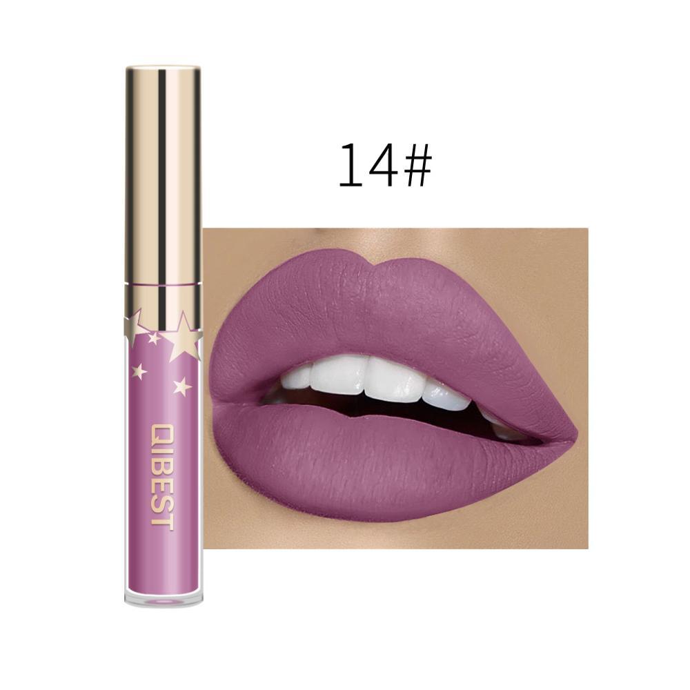 QIBEST Matte Non-Stick Lip Gloss – Long-Lasting & Waterproof
