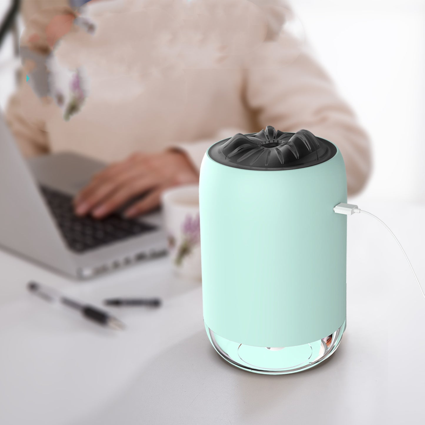Magic Flame Humidifier & Aroma Diffuser – Mini USB Atomizer for Home, Car, Desktop, and Office