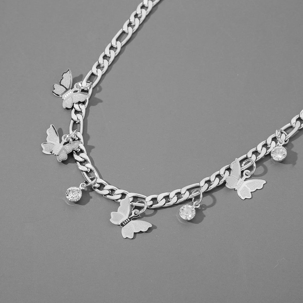 Delicate Butterfly Clavicle Necklace – Metal Pendant Jewelry