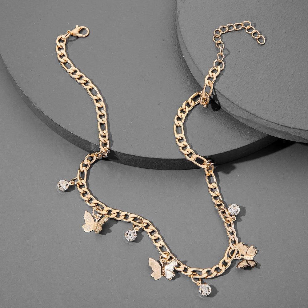 Delicate Butterfly Clavicle Necklace – Metal Pendant Jewelry