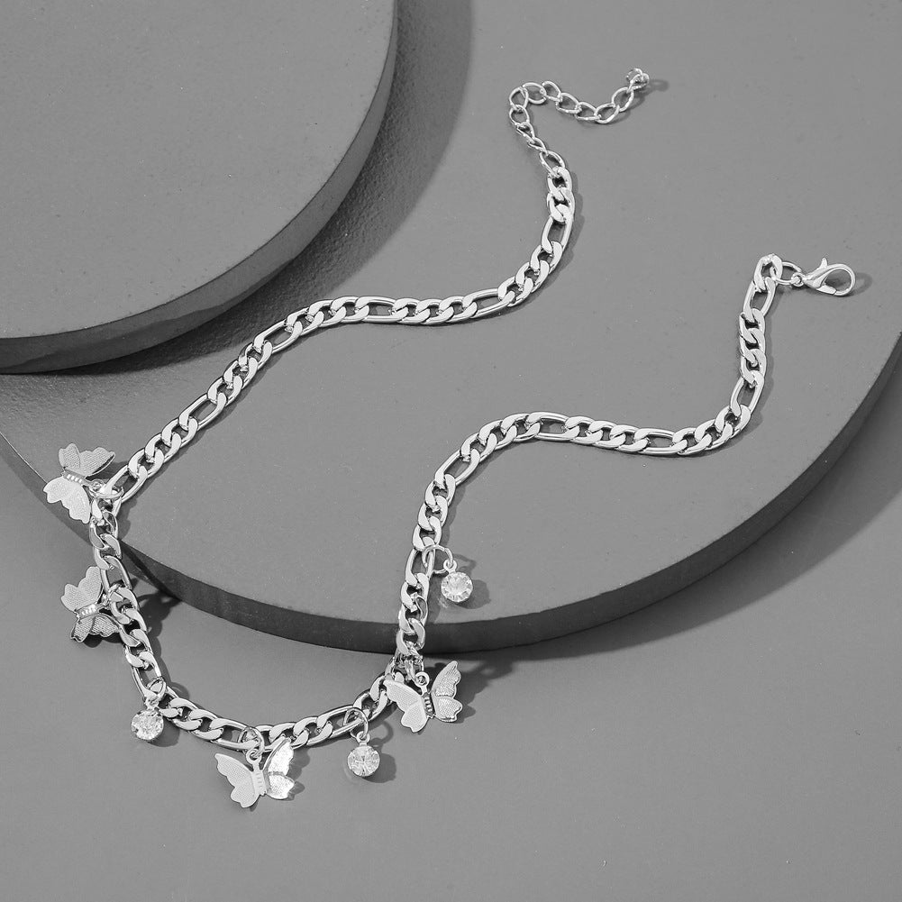 Delicate Butterfly Clavicle Necklace – Metal Pendant Jewelry