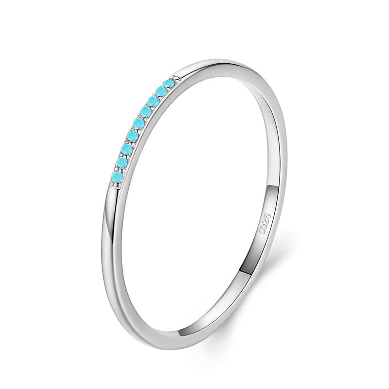 Sterling Silver Rainbow Stone Ring – Dainty & Versatile Design