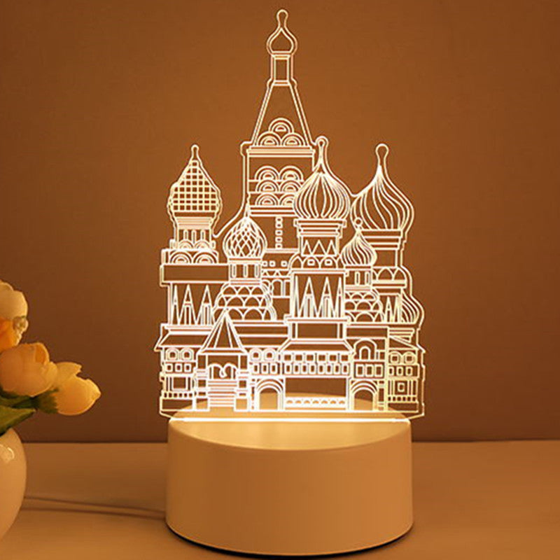 3D Acrylic LED Night Lamp – USB Neon Light for Home, Room Decor & Gifts
