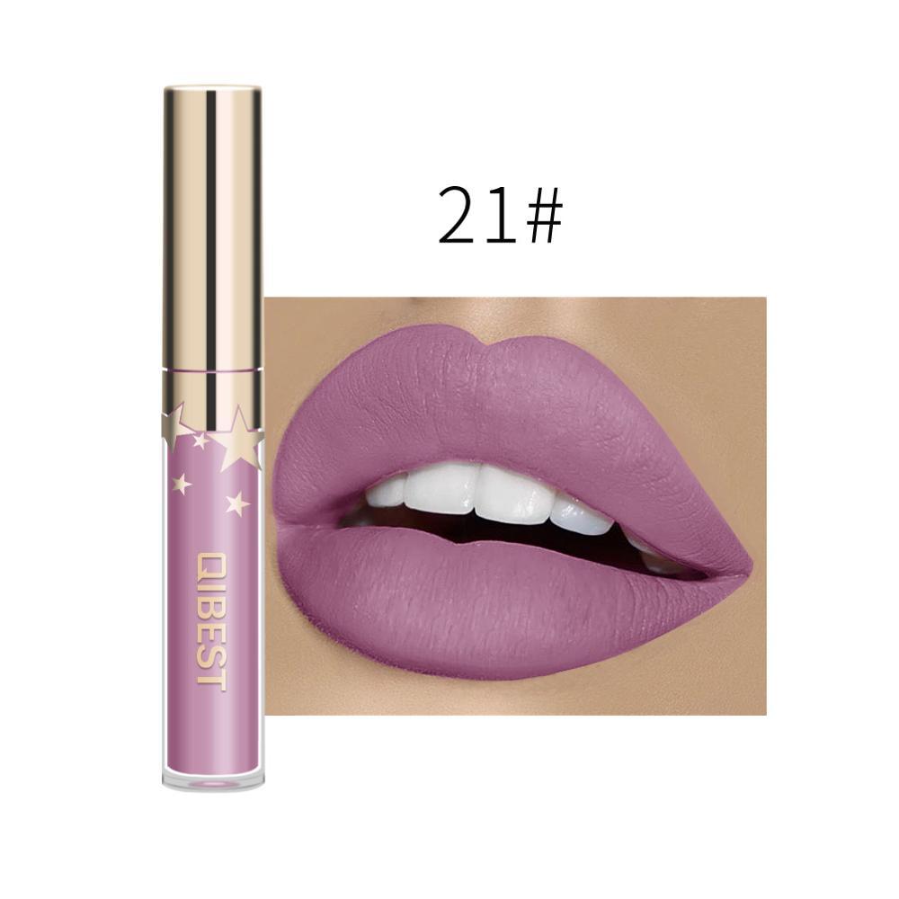 QIBEST Matte Non-Stick Lip Gloss – Long-Lasting & Waterproof