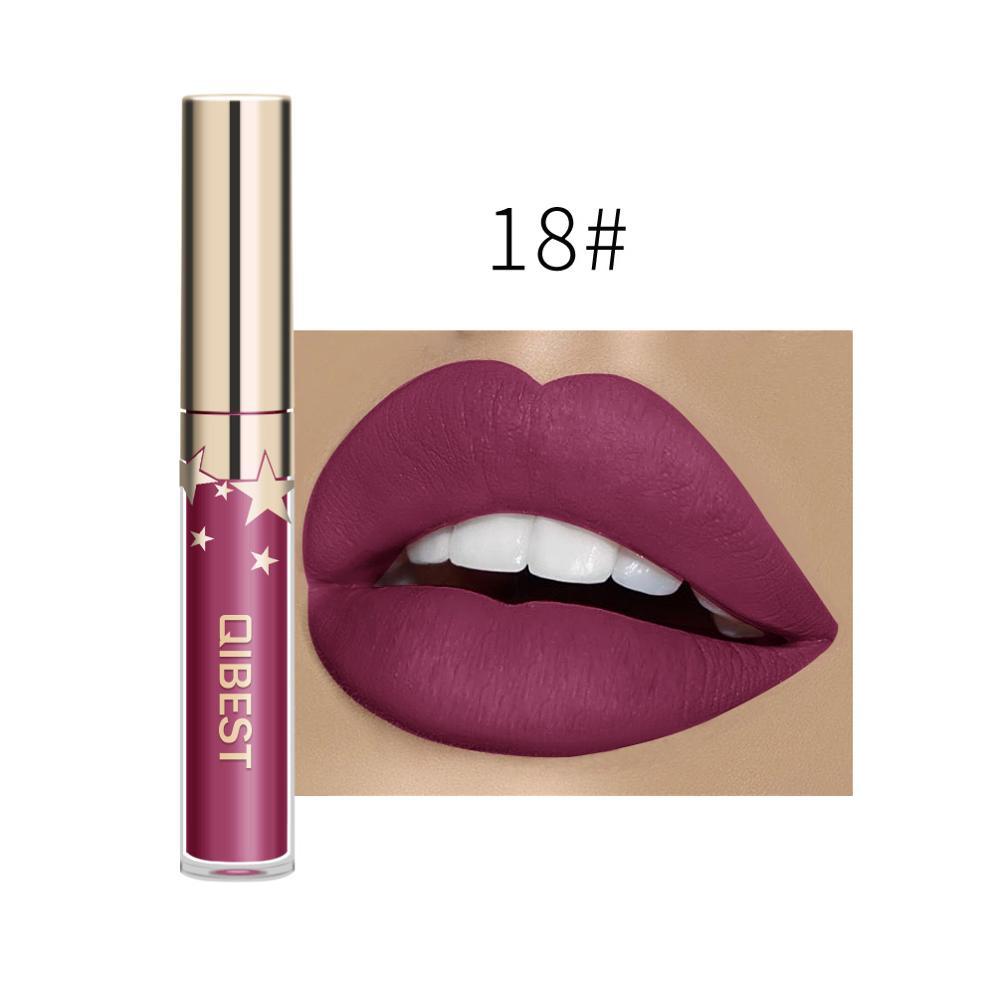 QIBEST Matte Non-Stick Lip Gloss – Long-Lasting & Waterproof