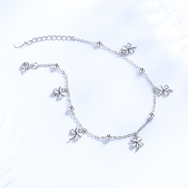 Women's Beaded Clover Anklet – Chic & Versatile Accessory