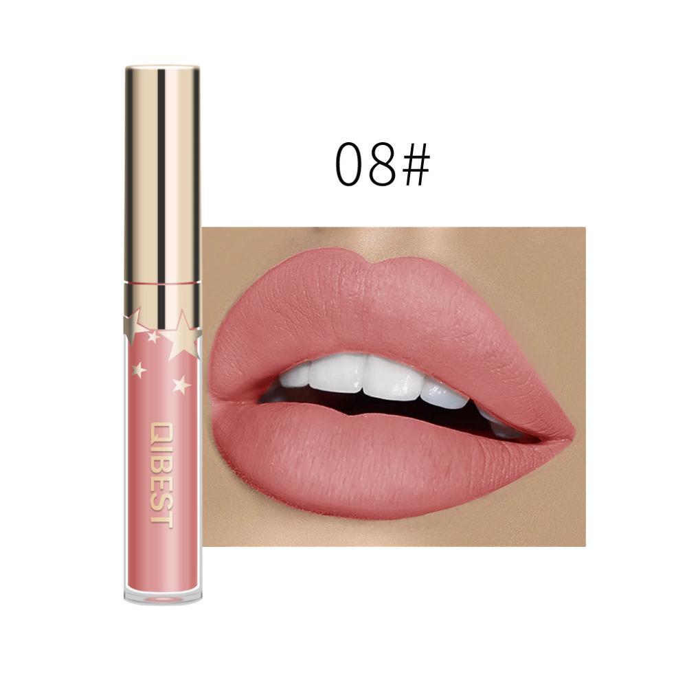QIBEST Matte Non-Stick Lip Gloss – Long-Lasting & Waterproof
