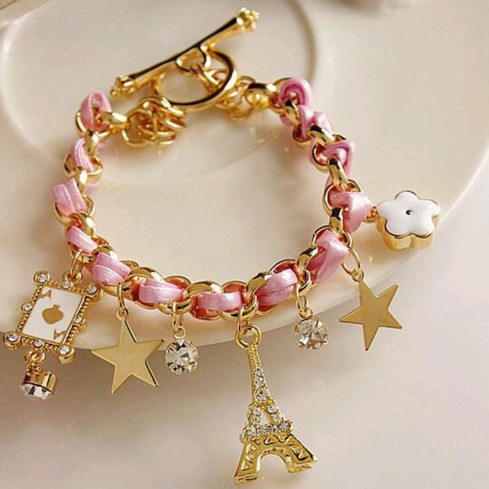 Fashion Five-Pointed Star Playing Card Bracelet