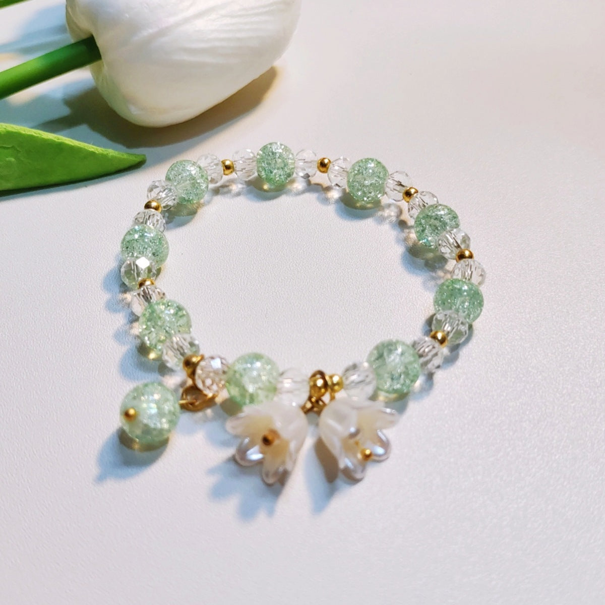 Simple Colorful Glaze Lily Bracelet – Trendy & All-Match Design