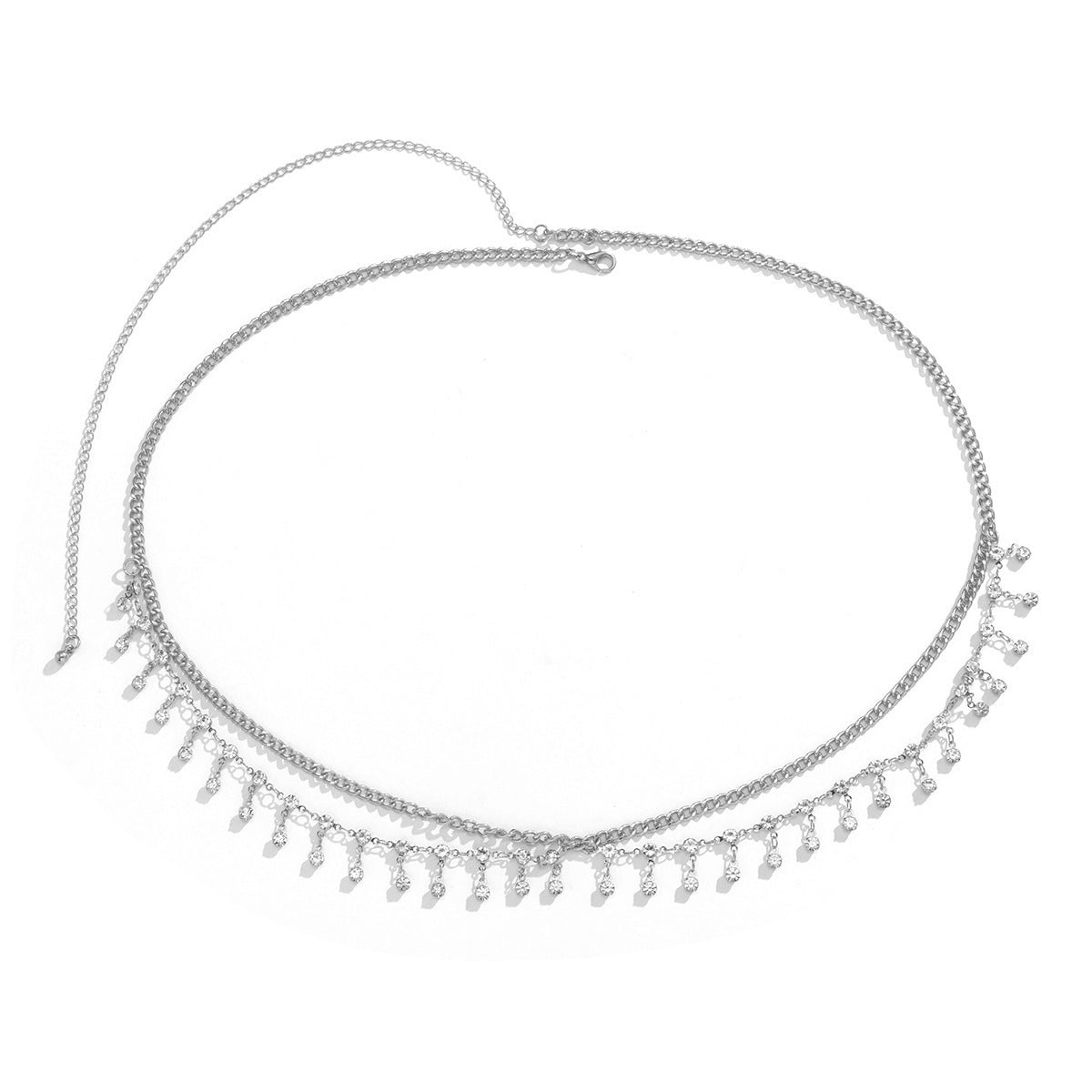 Bikini Rhinestone Multi-Layer Waist Chain with Butterfly & Tassel Body Decorations