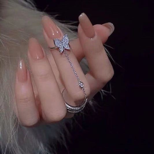 Fashion Butterfly Tassel Ring – Lightweight & Stylish Finger Jewelry