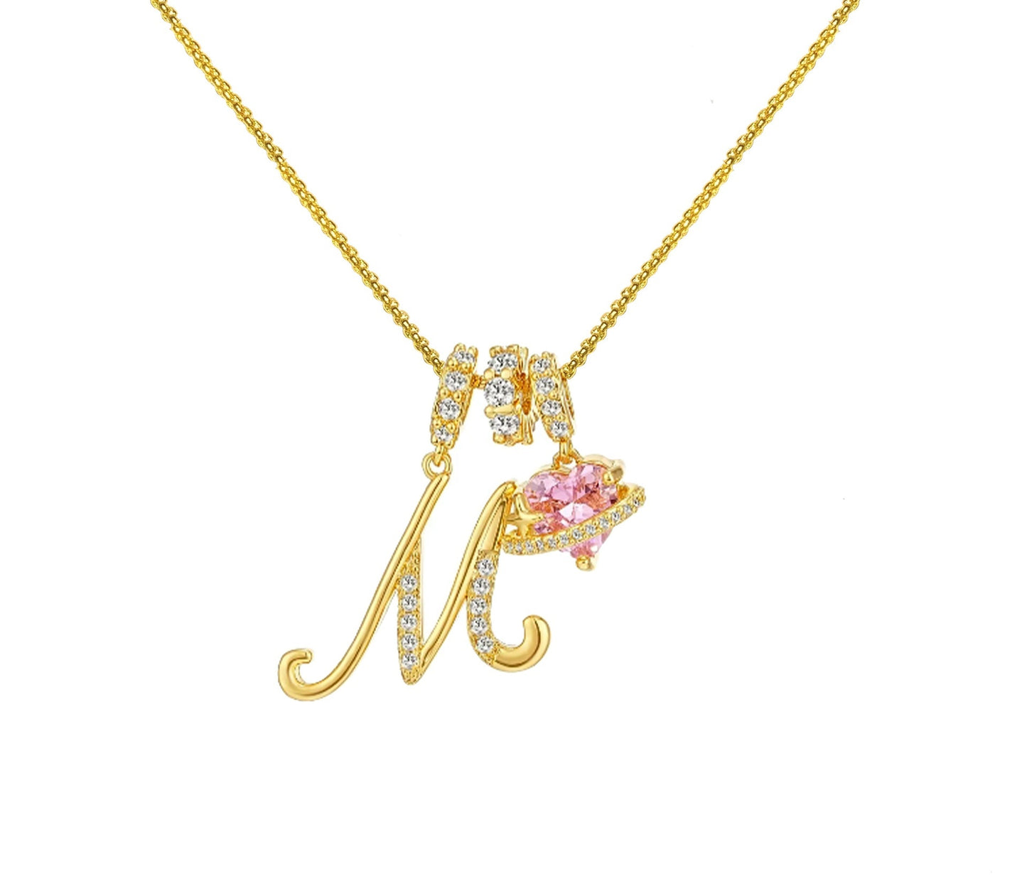 Copper Alphabet Necklace – Dopamine 26 English Letter Pendant, Personalized Jewelry