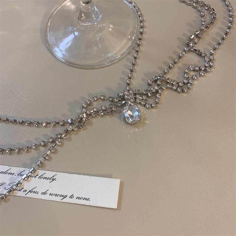 Exotic Vintage-Style Rhinestone Chest Harness Necklace