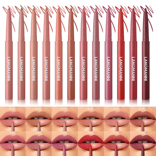12-Color Matte Lip Liner Collection