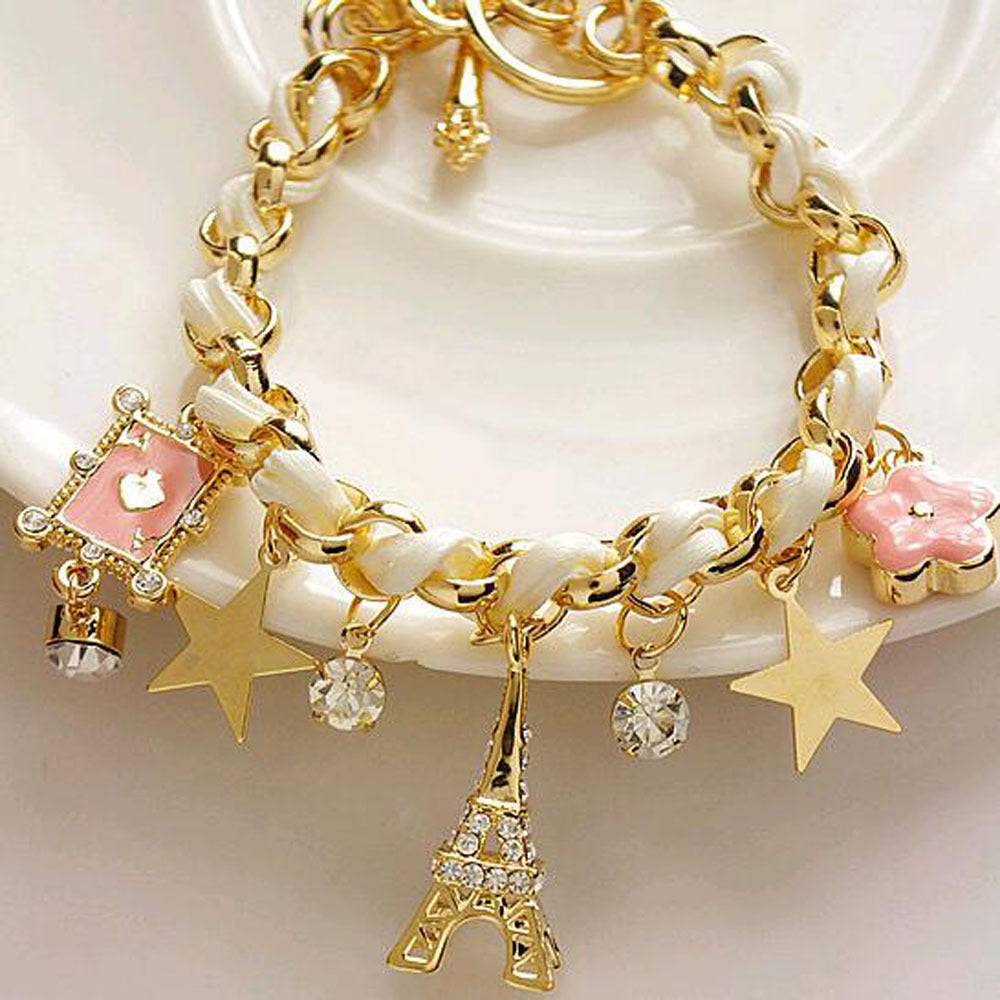 Fashion Five-Pointed Star Playing Card Bracelet