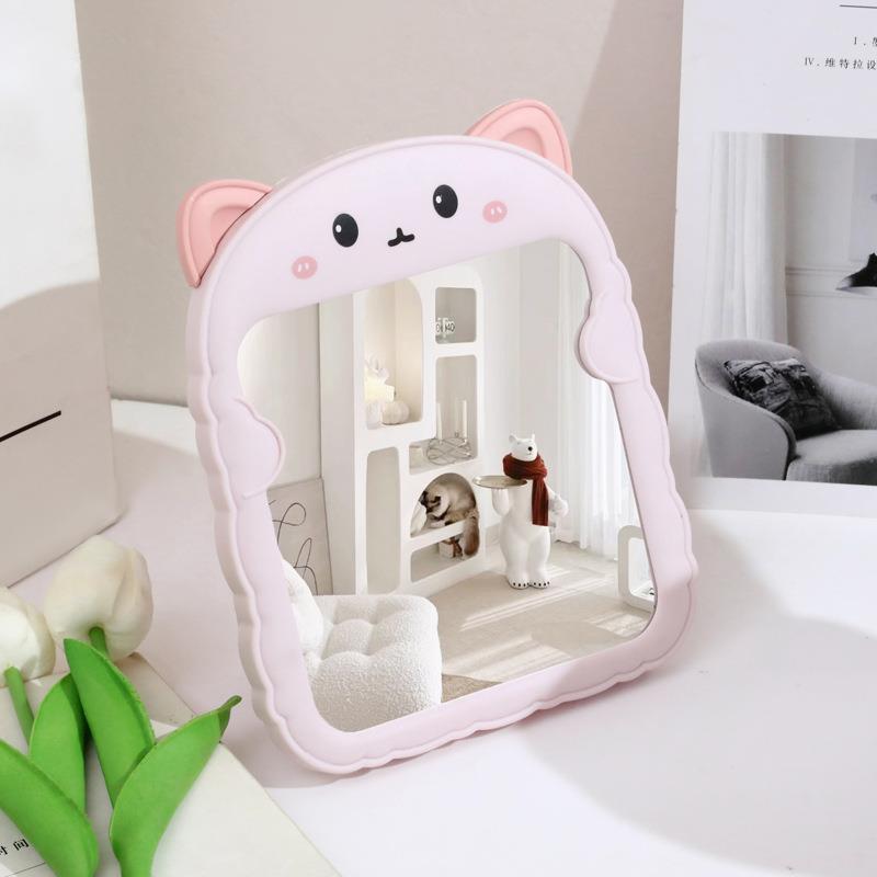 Foldable Portable Vanity Mirror – High-Definition Desktop & Wall-Mount Makeup Mirror for Student Dorms & Home Use