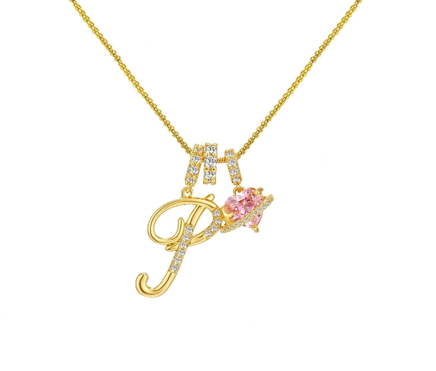 Copper Alphabet Necklace – Dopamine 26 English Letter Pendant, Personalized Jewelry