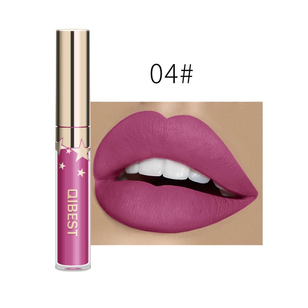 QIBEST Matte Non-Stick Lip Gloss – Long-Lasting & Waterproof