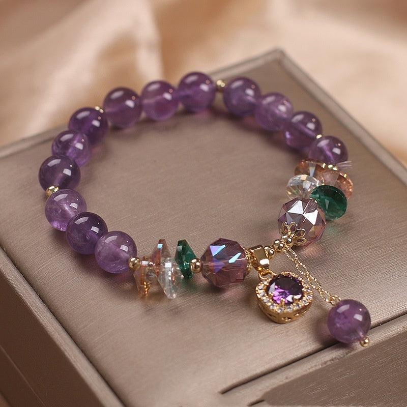 Natural Amethyst Bracelet – Trendy Celebrity-Inspired Design