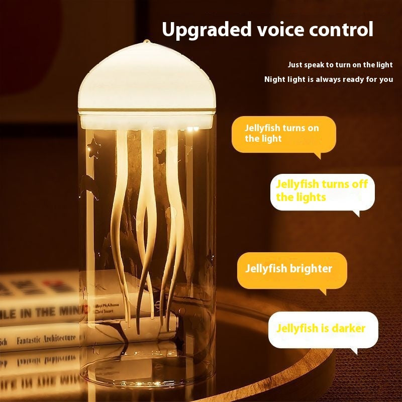 3D Floating Jellyfish Night Lamp – Creative DIY Luminous Ambience Light for Bedroom & Desk
