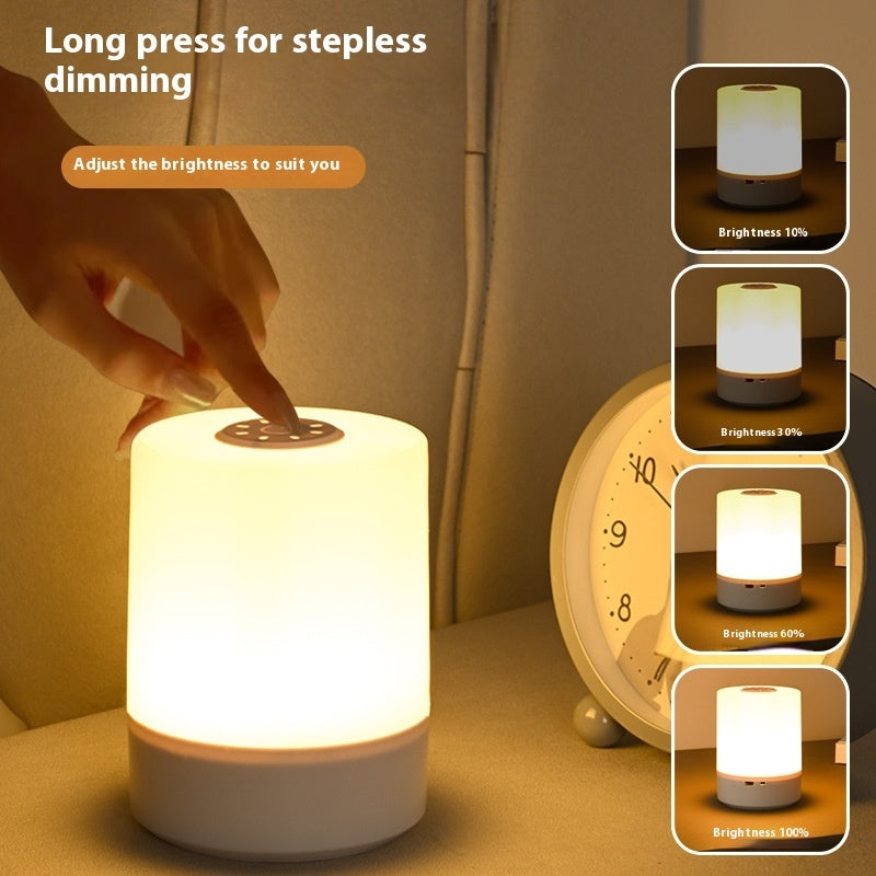 Touch Bedside Lamp – Dimmable 3-Color LED Night Light, USB Portable, Mini Table Lamp for Bedroom & Desk