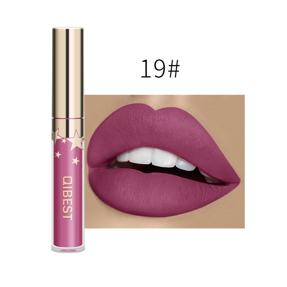 QIBEST Matte Non-Stick Lip Gloss – Long-Lasting & Waterproof