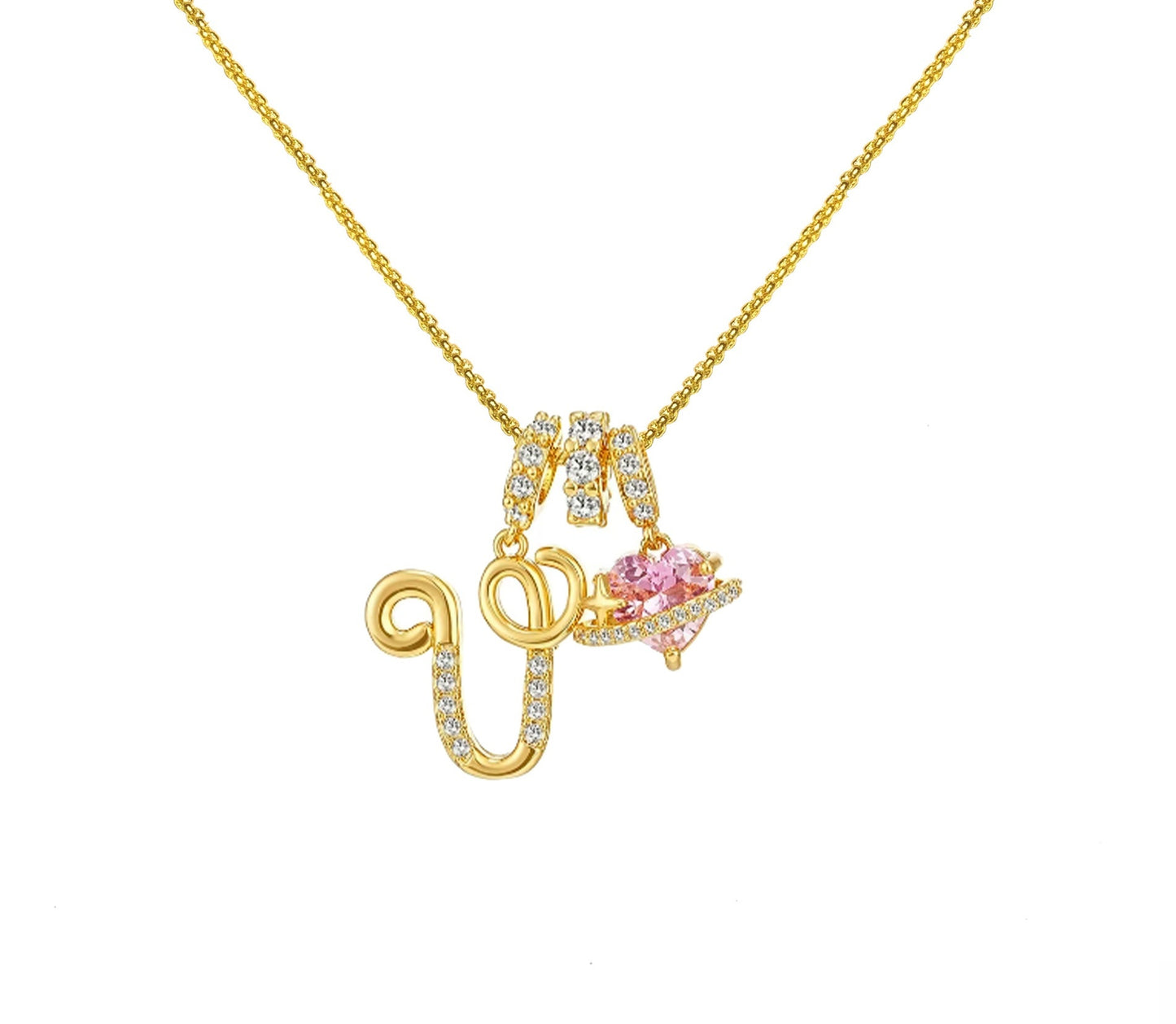 Copper Alphabet Necklace – Dopamine 26 English Letter Pendant, Personalized Jewelry