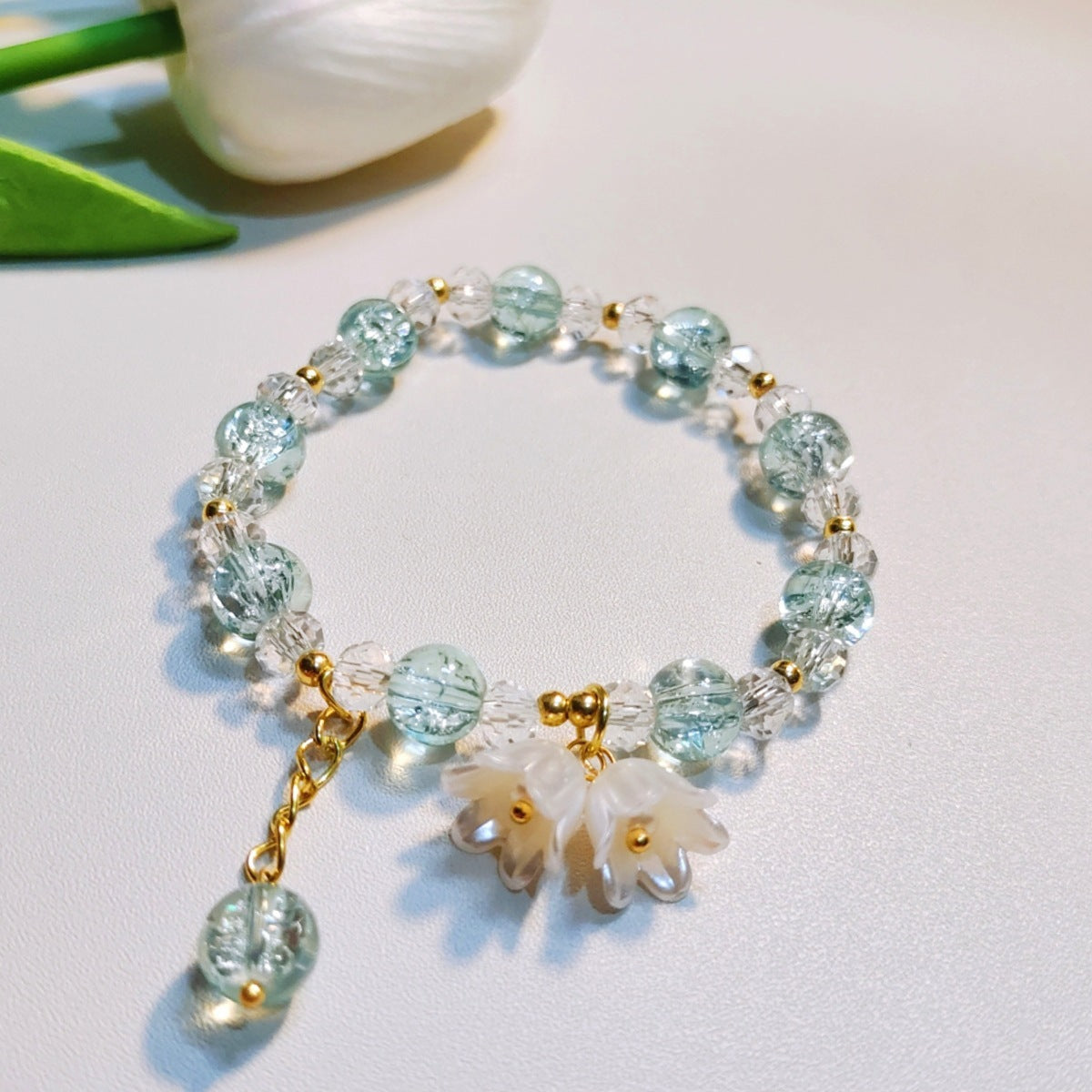 Simple Colorful Glaze Lily Bracelet – Trendy & All-Match Design