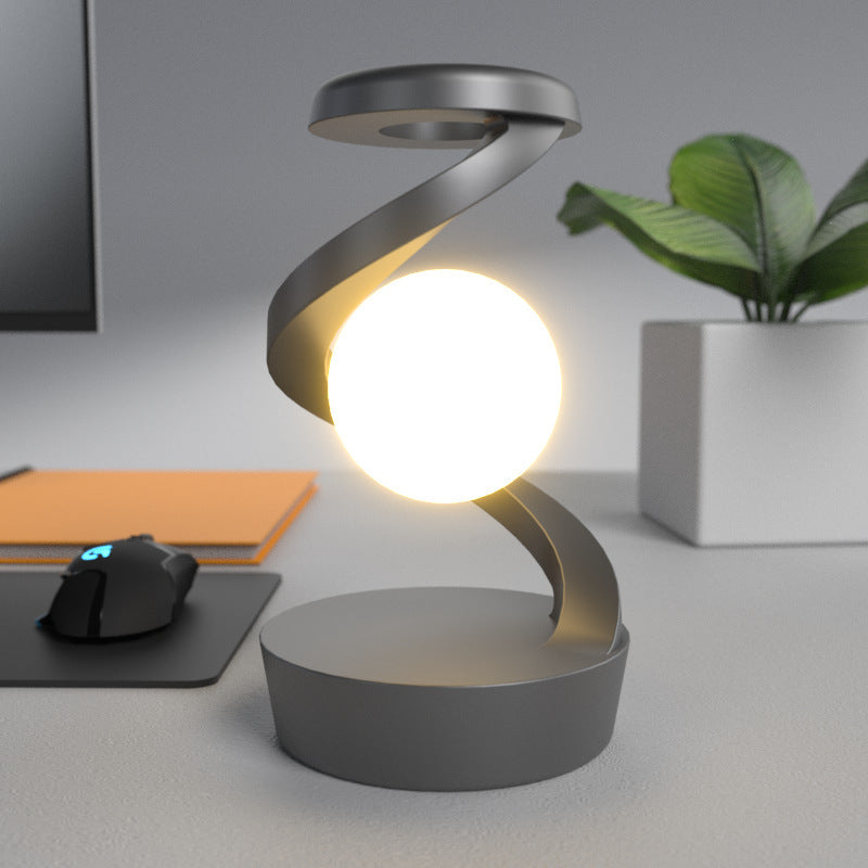 Rechargeable Desk Lamp with Hand-Wave Sensor & Wireless Phone Charging – LED Night Light for Bedroom, Desktop, Camping, and Outdoor Use