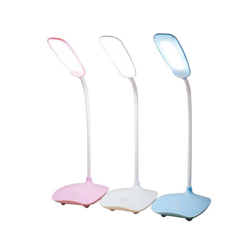Mini Folding LED Desk Lamp – Portable Eye Protection Study Light, Adjustable Angle, Battery Powered, Ideal for Dormitory & Reading