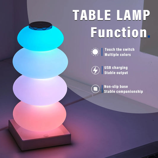 DIY RGB Color Changing Table Lamp – Bedroom Bedside Decorative Light, Touch Switch, 16-Color LED Candy Skewers Rainbow Mood Lamp