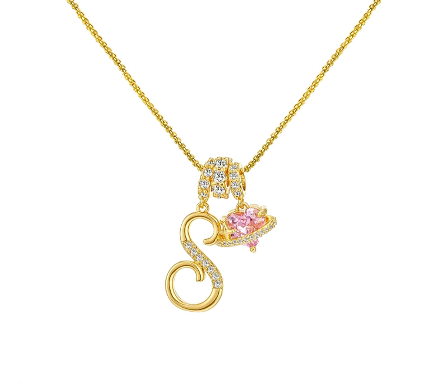 Copper Alphabet Necklace – Dopamine 26 English Letter Pendant, Personalized Jewelry