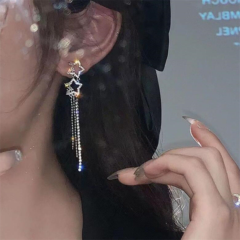 XINGX Elegant Water Drop Tassel Earrings – Minimalist Chic Jewelry