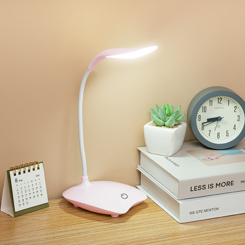 Mini Folding LED Desk Lamp – Portable Eye Protection Study Light, Adjustable Angle, Battery Powered, Ideal for Dormitory & Reading