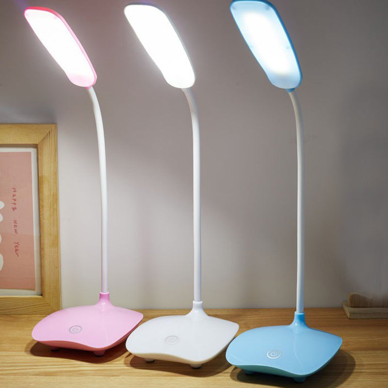 Mini Folding LED Desk Lamp – Portable Eye Protection Study Light, Adjustable Angle, Battery Powered, Ideal for Dormitory & Reading