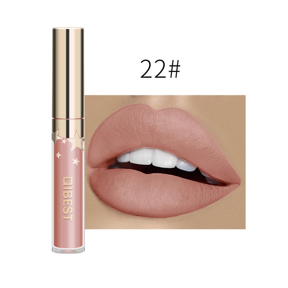 QIBEST Matte Non-Stick Lip Gloss – Long-Lasting & Waterproof
