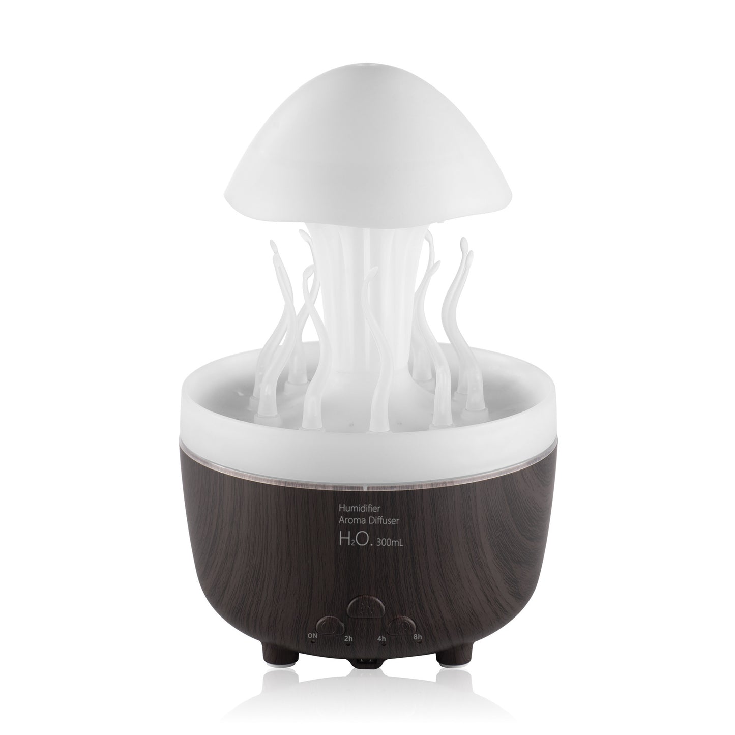 Jellyfish Raindrop Aroma Diffuser – Colorful LED Humidifier with Simulated Raindrops, Rotating Night Lamp, Aromatherapy Mist Maker for Bedroom, Living Room & Office