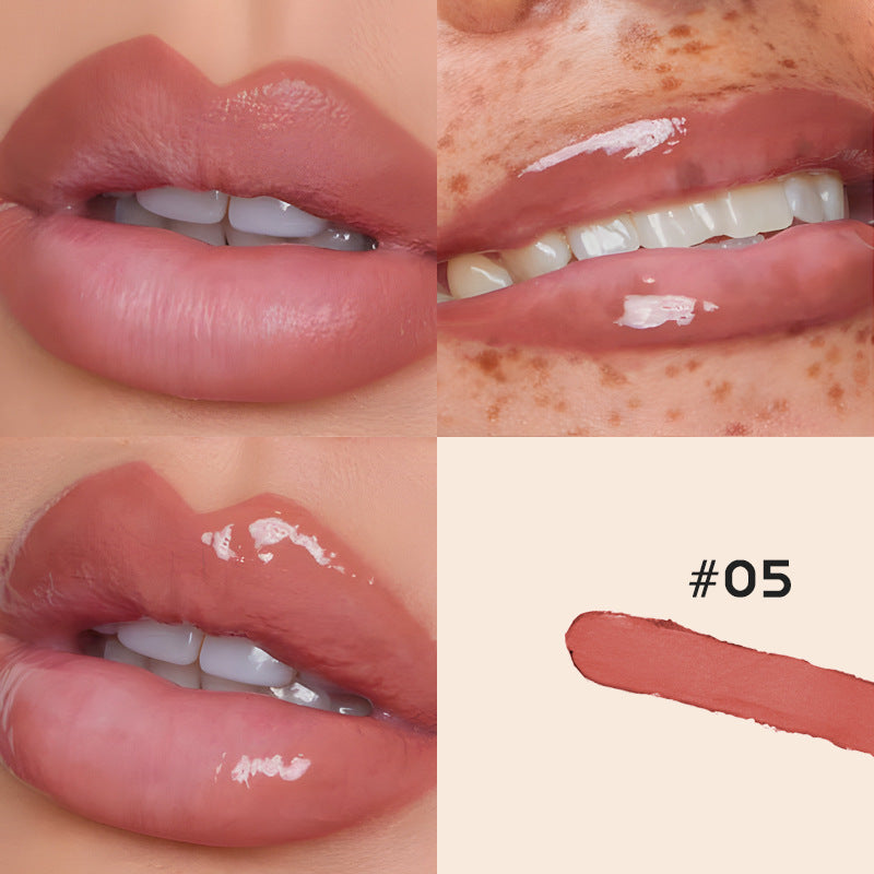 2-in-1 Matte Lip Liner and Transparent Moisturizing Lip Gloss Duo