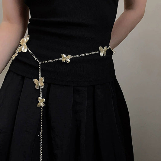 Vintage Butterfly Tassel Waist Chain – Bohemian Belt Chain Accessory for Women