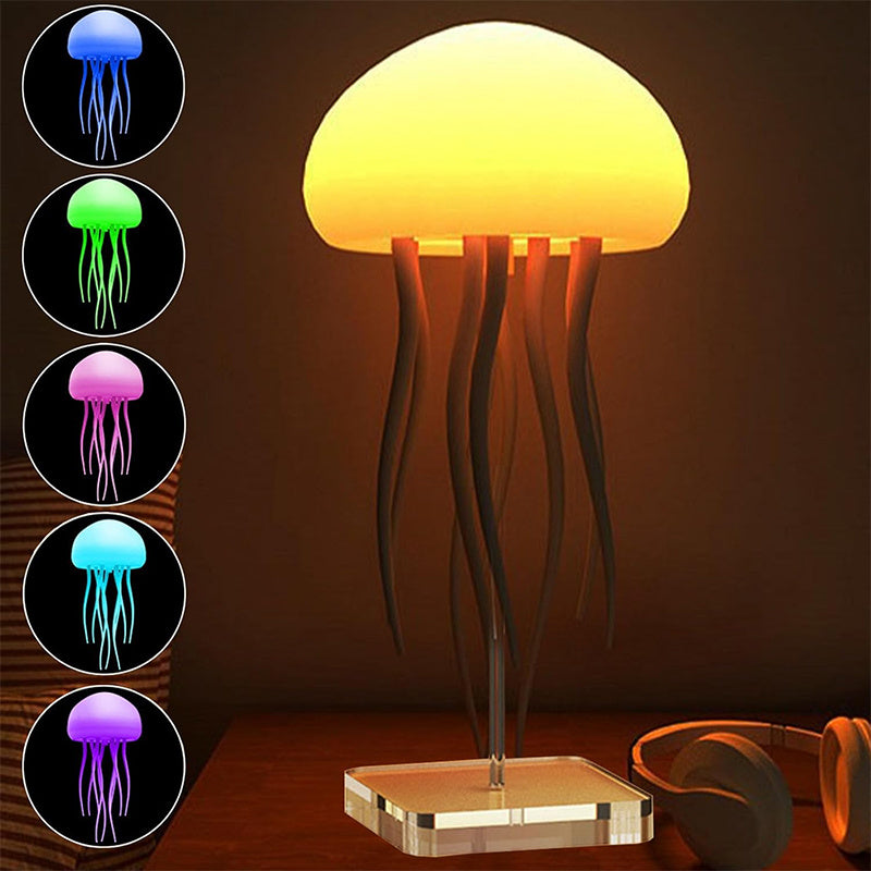 LED Jellyfish Mood Lamp – Portable Night Light & Smart Table Lamp for Bedside or Desk Decor
