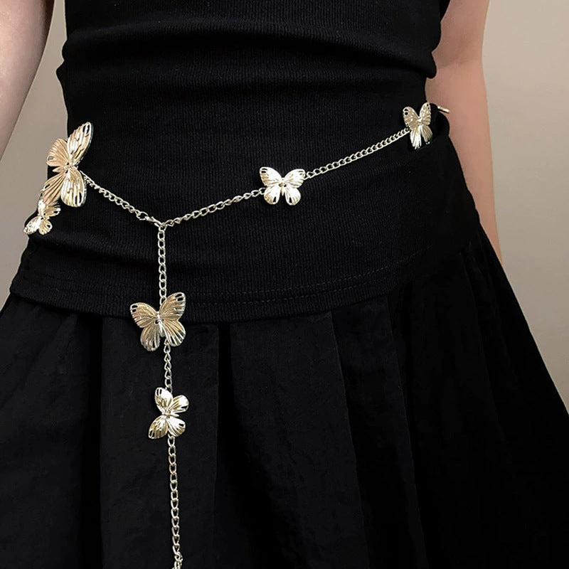 Vintage Butterfly Tassel Waist Chain – Bohemian Belt Chain Accessory for Women