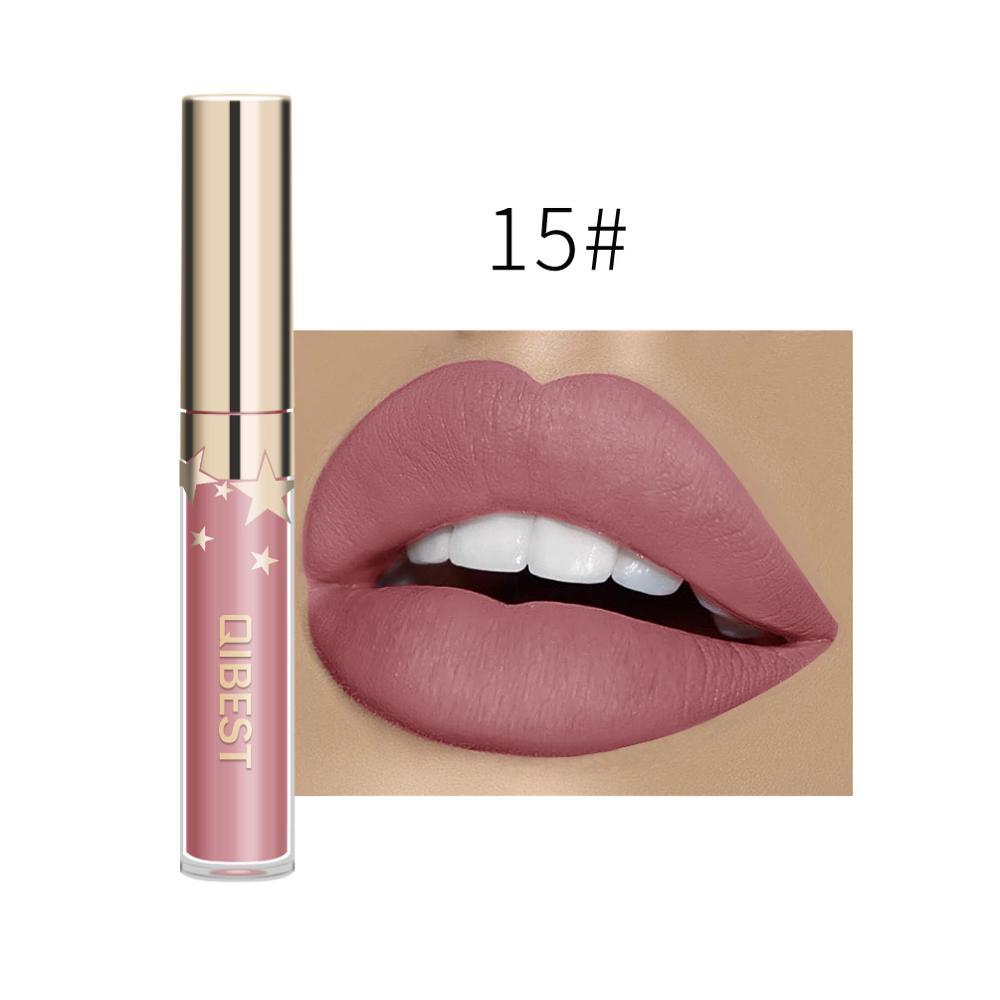QIBEST Matte Non-Stick Lip Gloss – Long-Lasting & Waterproof